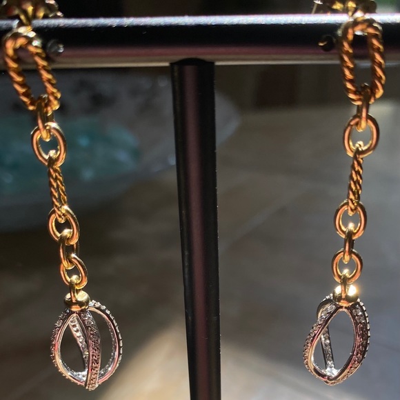 DAVID YURMAN Rare 18K Diamond Lantana Figaro Chain Earrings 💎💎💎 - Picture 8 of 13